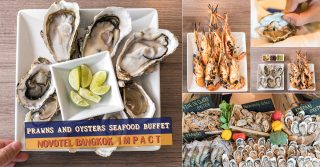 บุฟเฟ่ต์กุ้งแม่น้ำ หอยนางรมสด Novotel Bangkok IMPACT